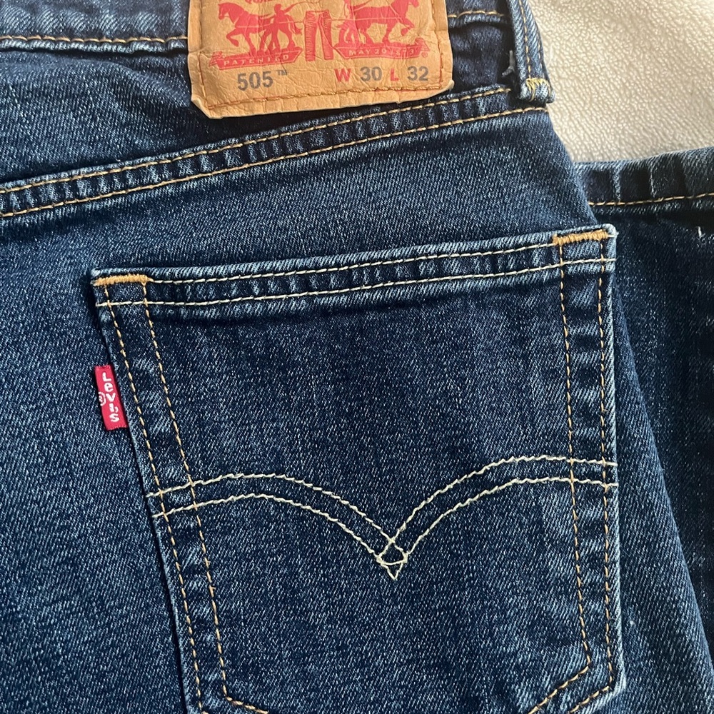 Levi's Dark Blue Women’s Straight Jeans - Picture 3 of 6